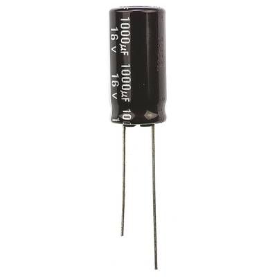 Panasonic EB(A), THT Elektrolyt Kondensator 1000μF ±20% / 16V dc, Ø 10mm x 20mm, bis 105°C