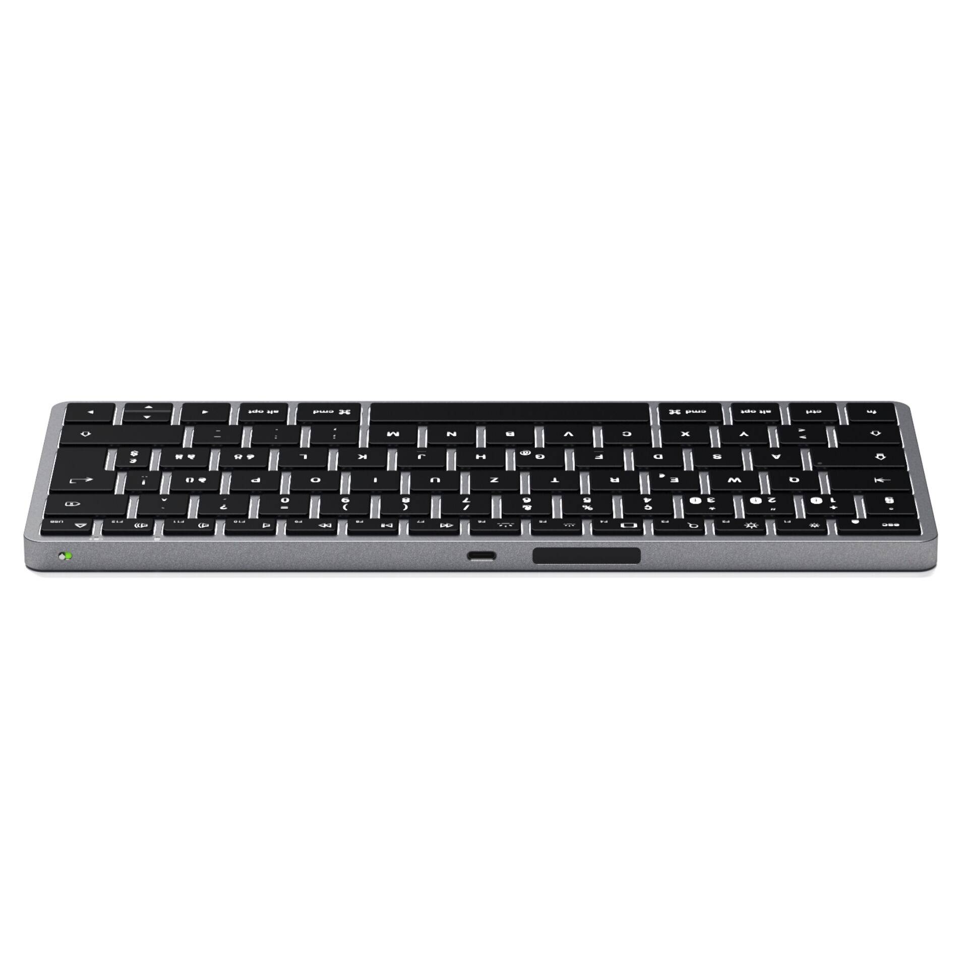 Satechi Slim X1, Mini, Kabellos, Bluetooth, QWERTZ, Schwarz, Grau-1