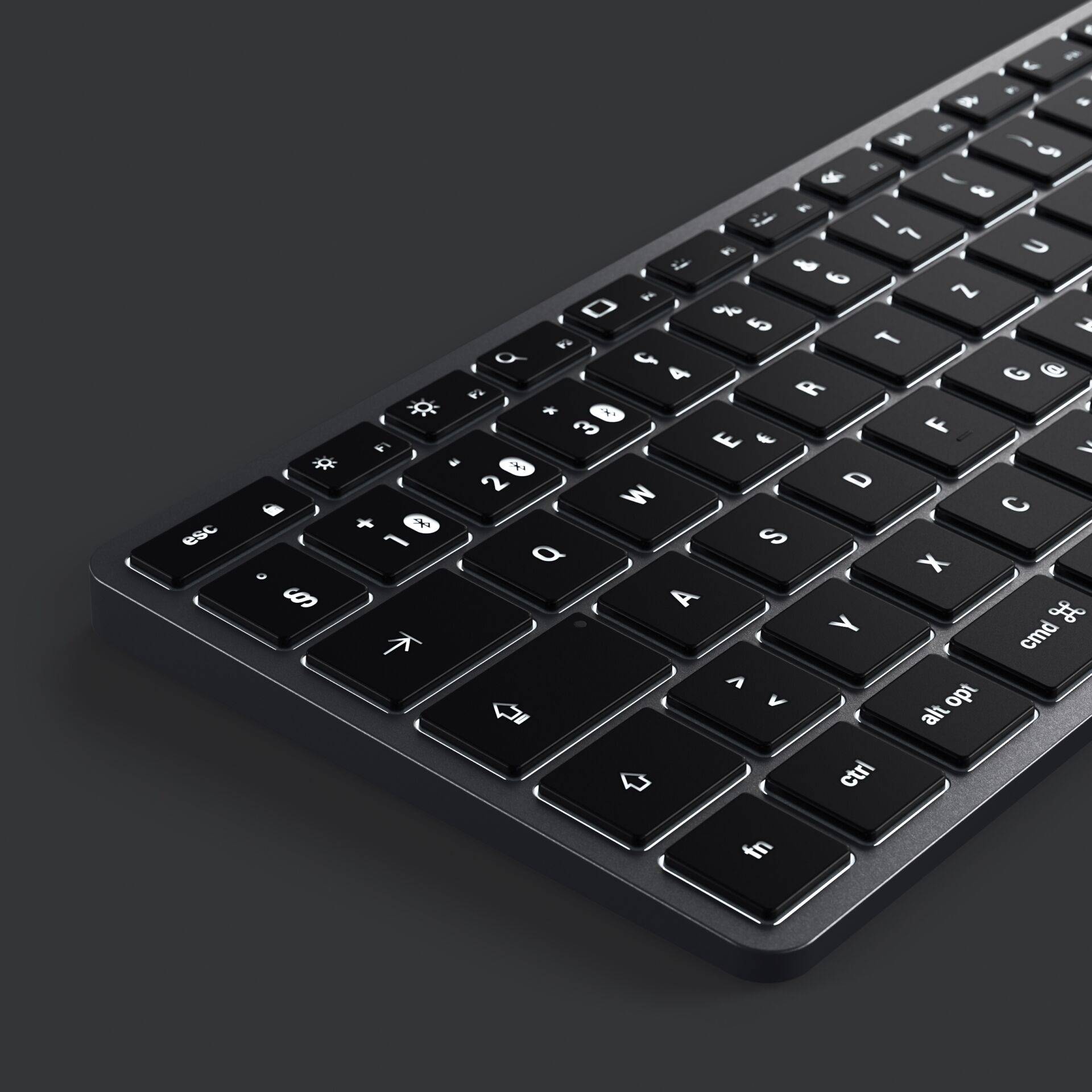 Satechi Slim X1, Mini, Kabellos, Bluetooth, QWERTZ, Schwarz, Grau-4