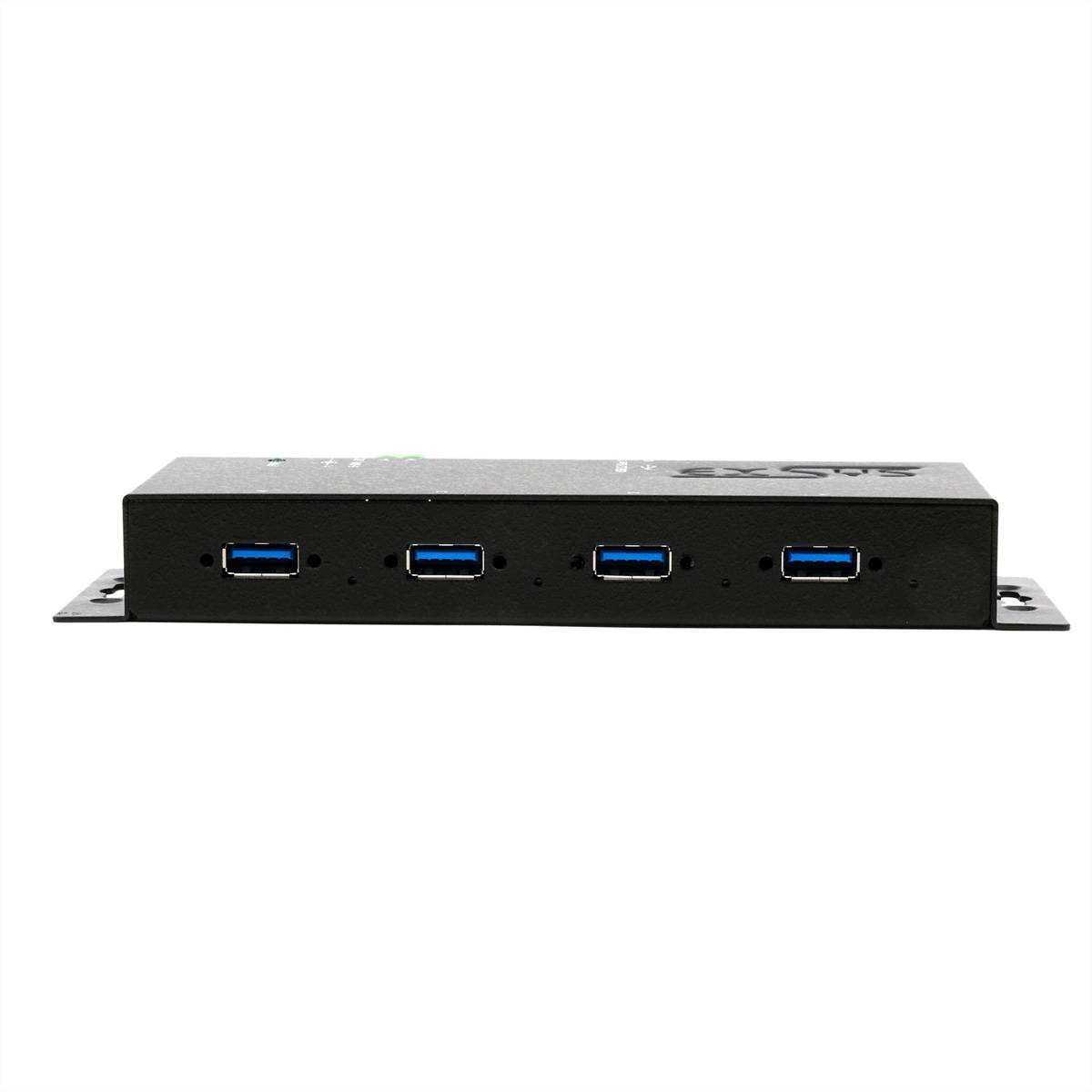 EXSYS EX-1184HMVS-2 4-Port Metall USB 3.2 Gen1 inkl. verschraubbares Kabel Surge Protection-4