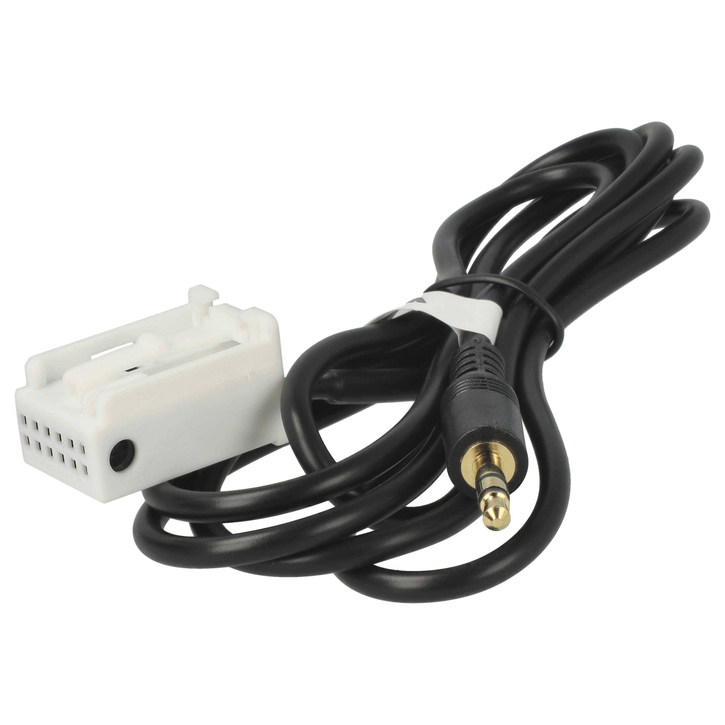 vhbw AUX Audio Adapter Kabel KFZ Radio (120 cm) kompatibel mit VDO | Blaupunkt Auto, Autoradio-1