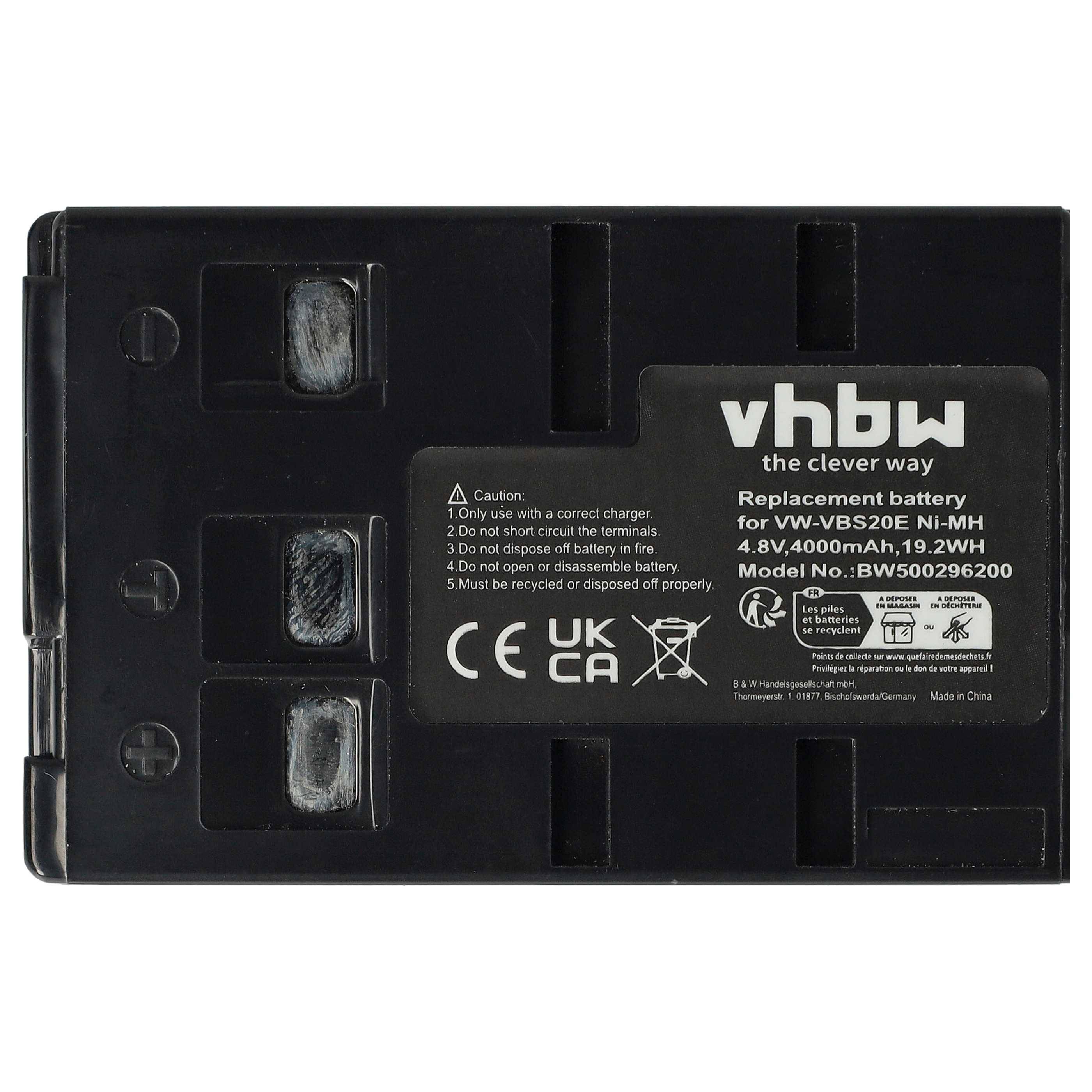 vhbw 2x Akku kompatibel mit Panasonic NV-R50E, NV-RX11EG, NV-R65E, NV-R500 | für NV-R500EW, NV-R500EN Videokamera-3