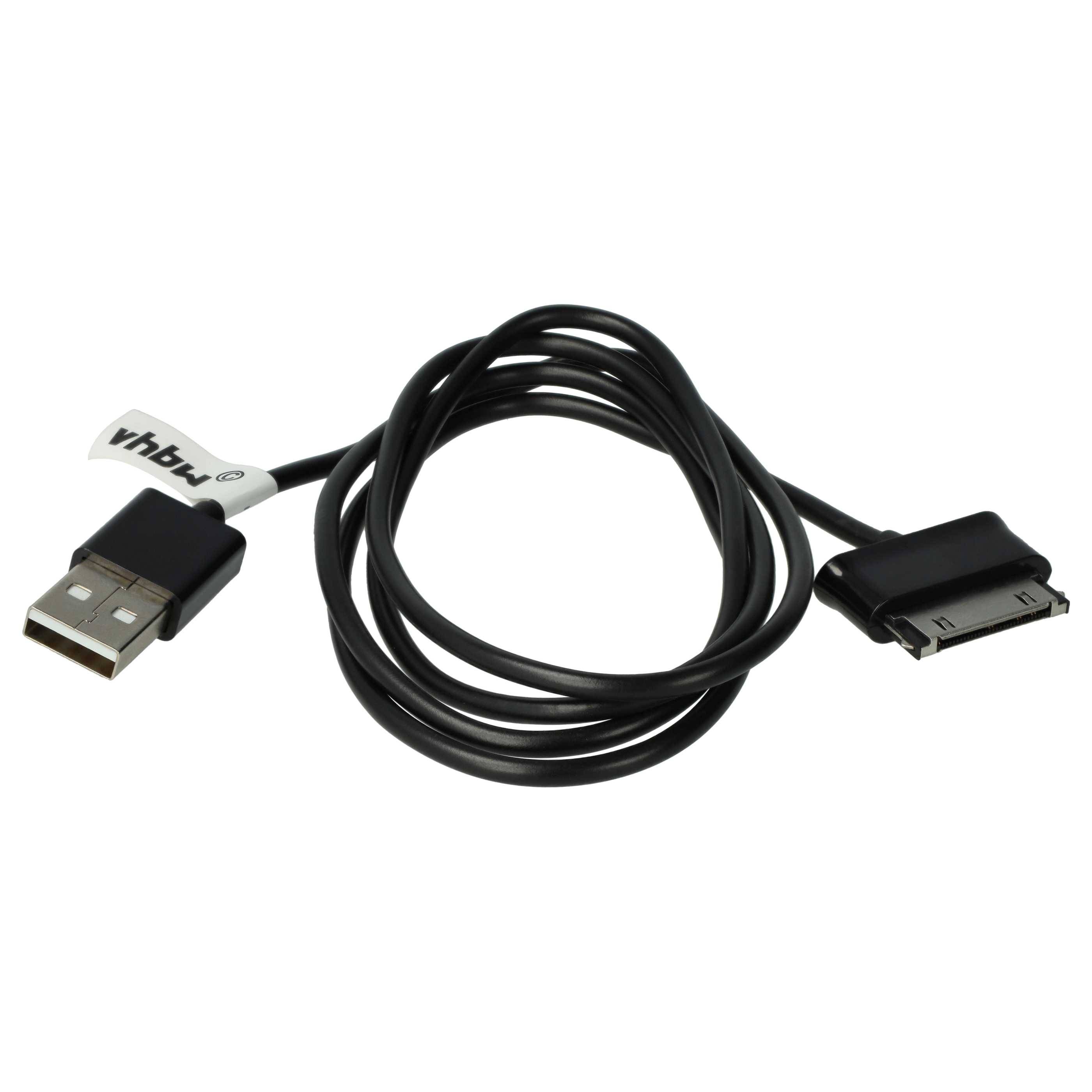 vhbw USB-Ladekabel kompatibel mit Samsung Galaxy Tab GT-P7300, GT-P7320, GT-P7310 Wifi, GT-P7510, GT-P7500, GT-P7501-1