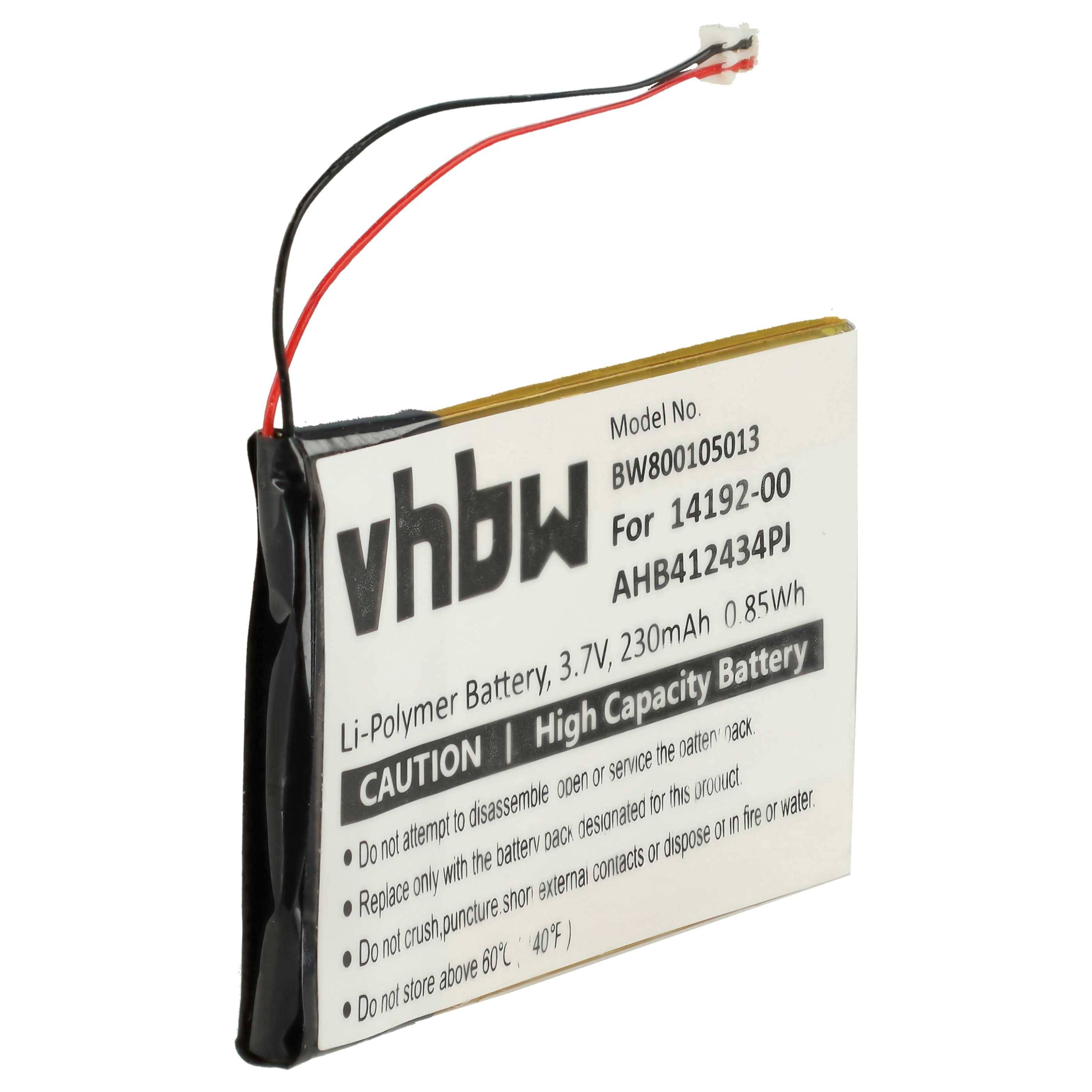 vhbw Akku kompatibel mit Jabra Pro 9400, 9465, 9400SH, 9460, 9470 Wireless Headset Kopfhörer (230 mAh, 3,7 V-0