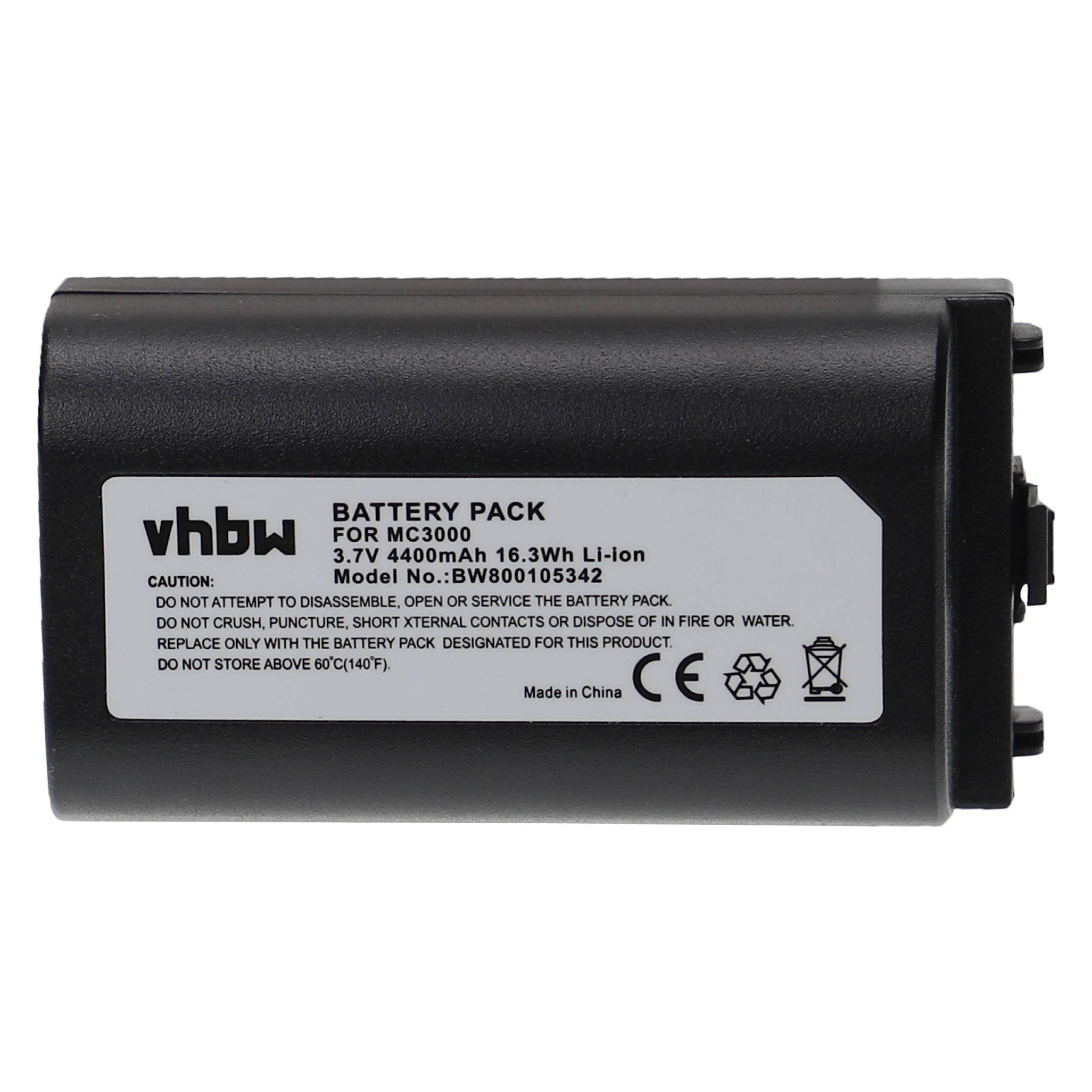 vhbw Akku kompatibel mit Symbol MC3070 | MC3000RLMC38S-00E, MC3000RLMC48S-00E, MC3000S Barcodescanner POS (4400 mAh, 3,7-0