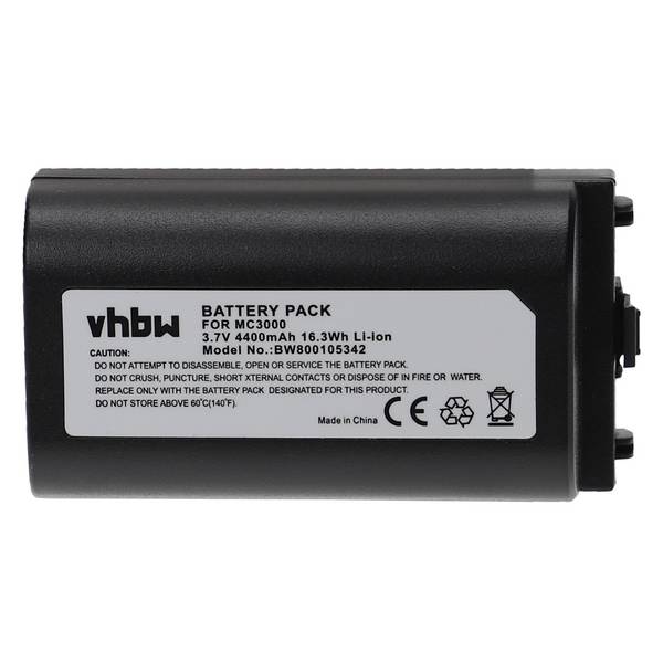 vhbw Akku kompatibel mit Symbol MC3090R-LM28S00LER | MC3090R-LM38S00K-E, MC3090R-LM38S00KER Barcodescanner POS (4400 mAh