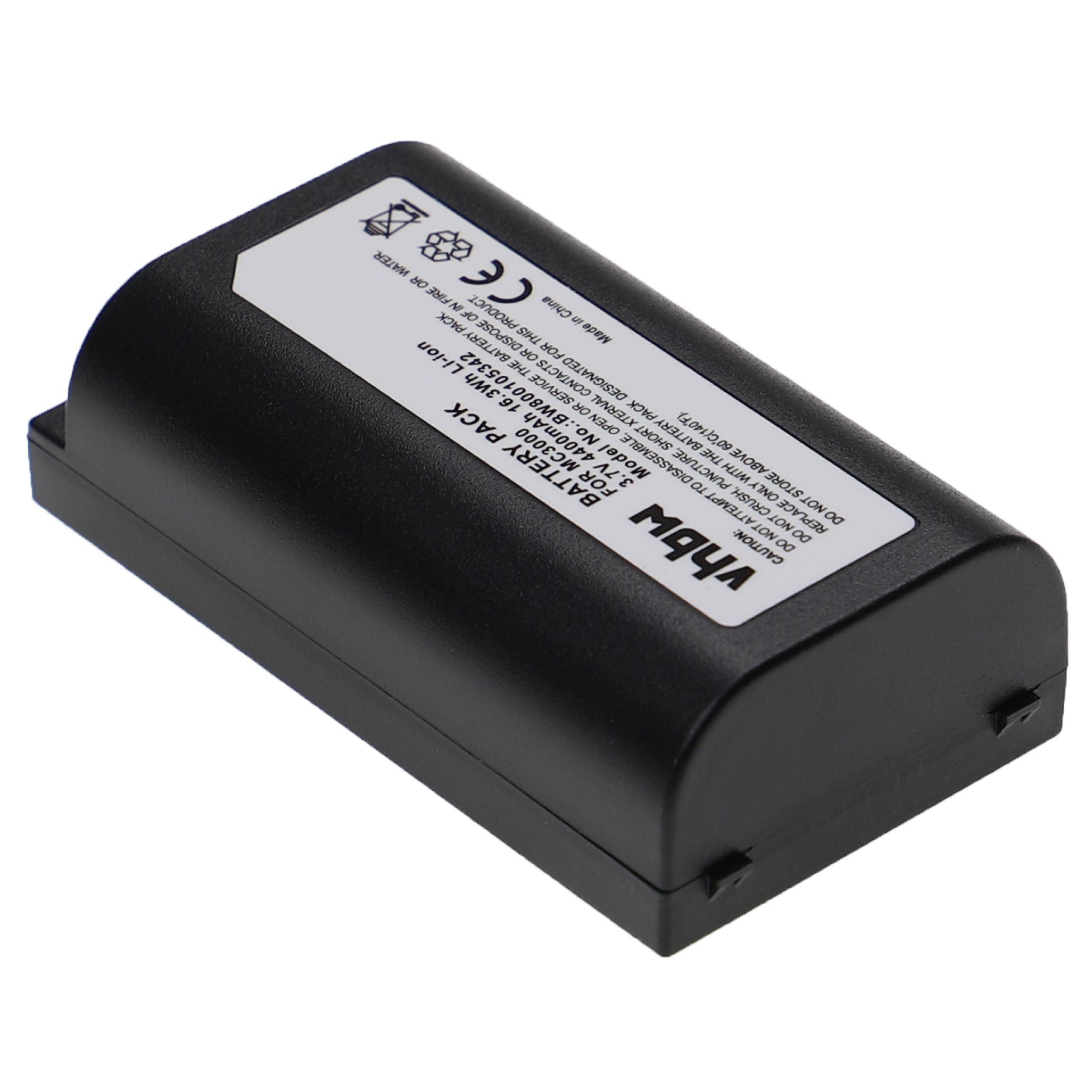 vhbw Akku kompatibel mit Symbol MC3070 | MC3000RLMC38S-00E, MC3000RLMC48S-00E, MC3000S Barcodescanner POS (4400 mAh, 3,7-2