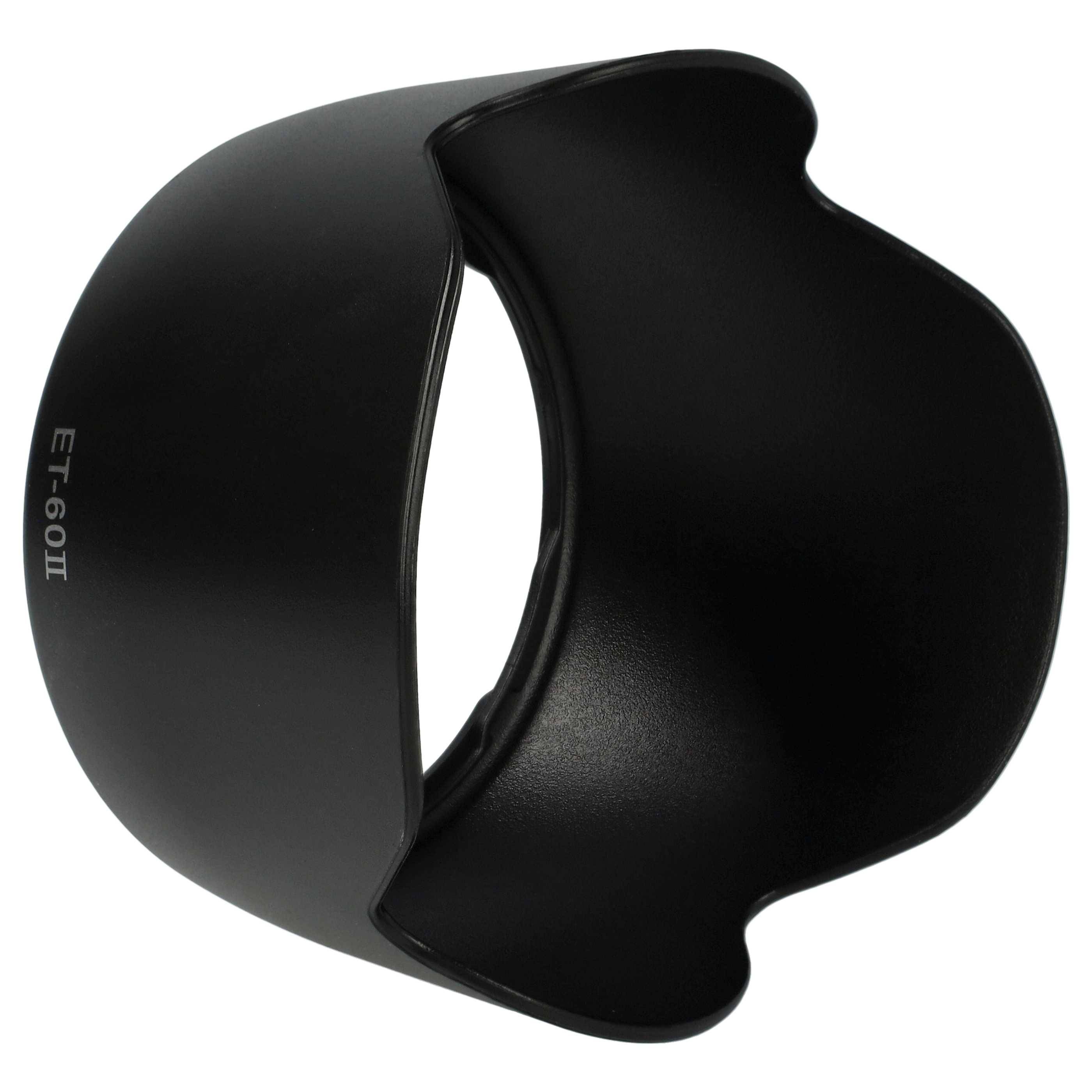 vhbw Gegenlichtblende Ersatz für Canon ET-60 II für 58mm Objektiv | Schwarz, Kunststoff, tulpenförmig, 8,6 cm-0
