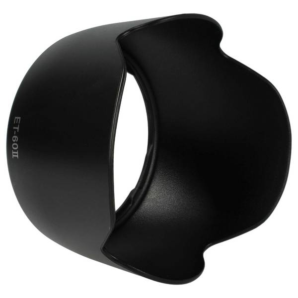 vhbw Gegenlichtblende Ersatz für Canon ET-60 II für 58mm Objektiv | Schwarz, Kunststoff, tulpenförmig, 8,6 cm