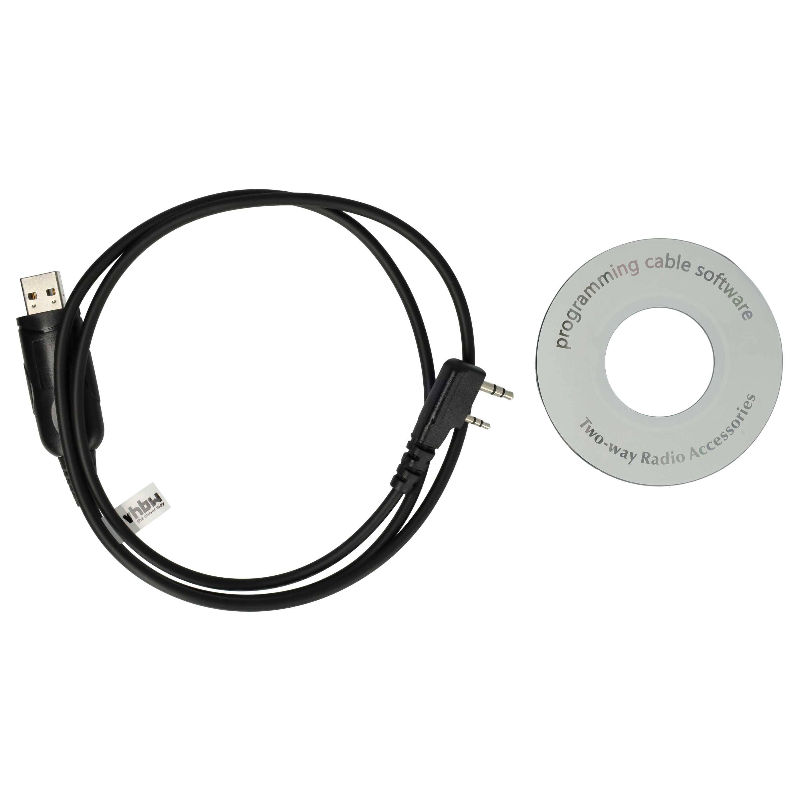 vhbw USB Programmierkabel kompatibel mit Kenwood TK-373G | TK-370, TK-372, TK-360G, TK-360, TK-373, TK-378G, TK-372G-0