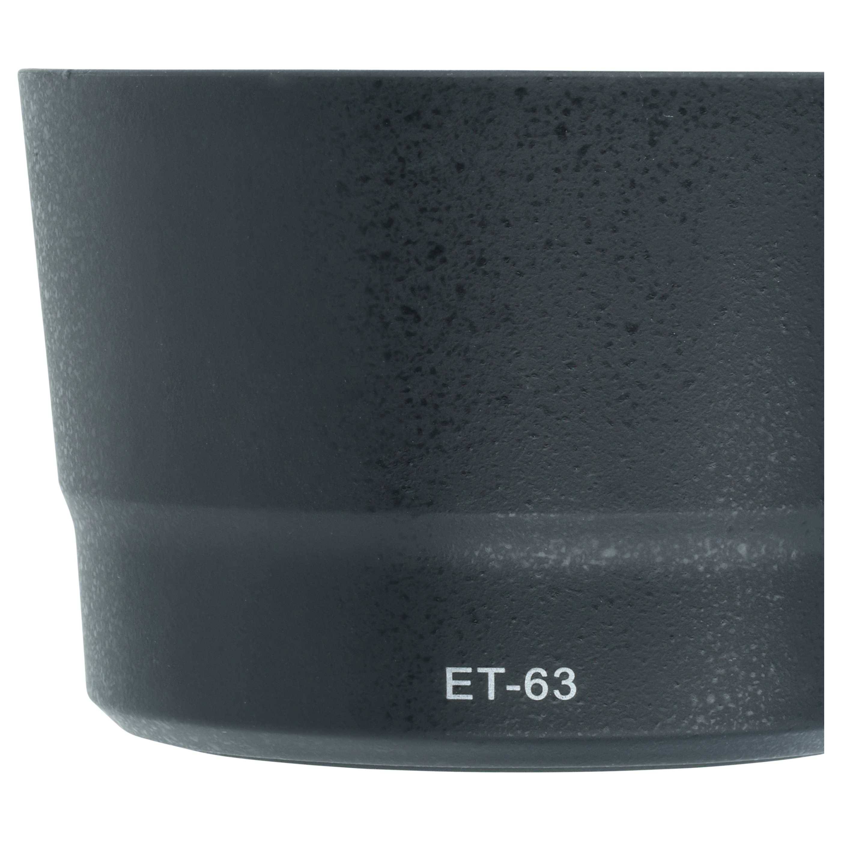 vhbw Gegenlichtblende Ersatz für Canon ET-63 | 8582B001 für 58mm Objektiv - Schwarz, Kunststoff, Rund, 8,8 cm-3