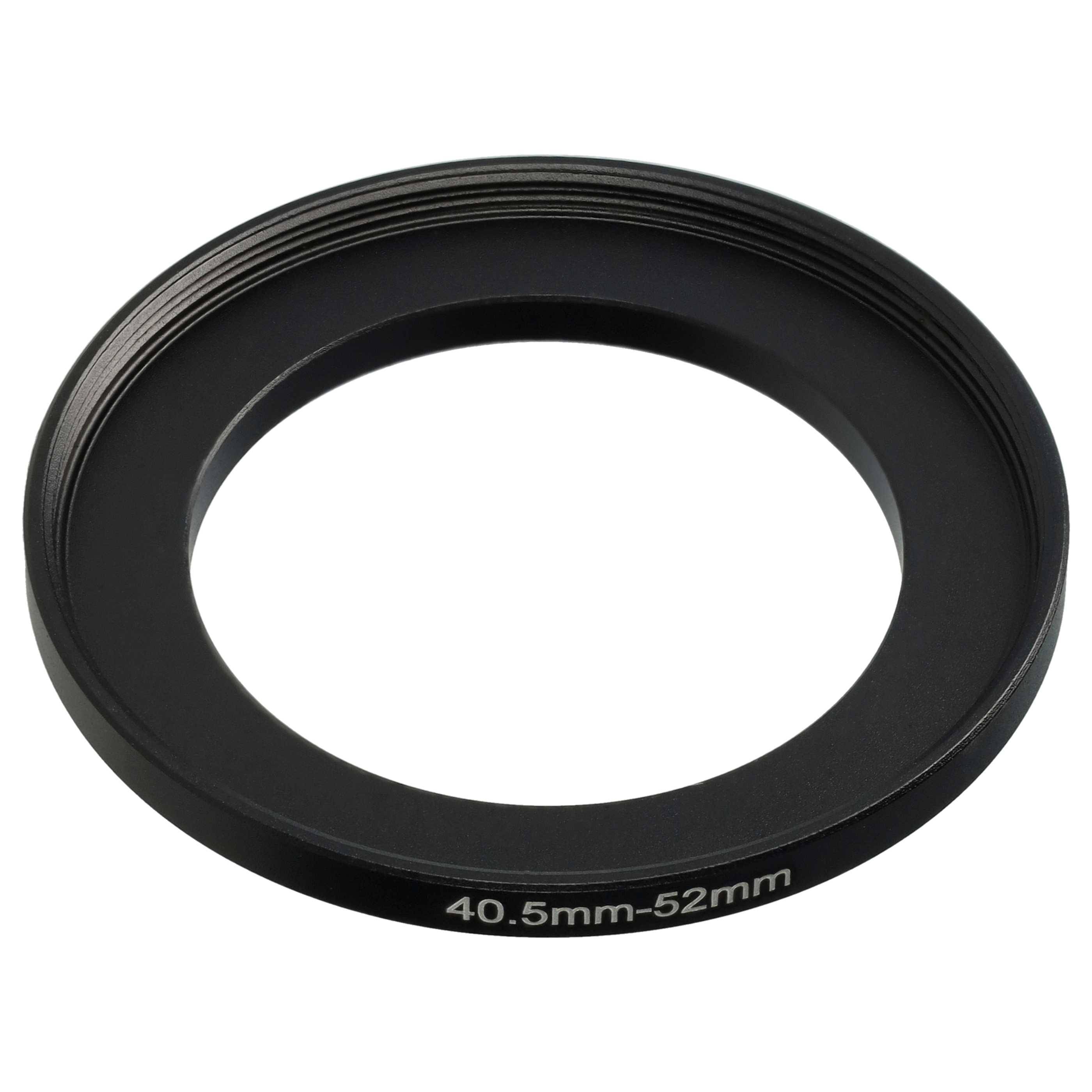 vhbw Step-Up-Ring Adapter von 40,5 mm auf 52 mm | für Kamera Objektiv - Filteradapter, Metall, Schwarz-0
