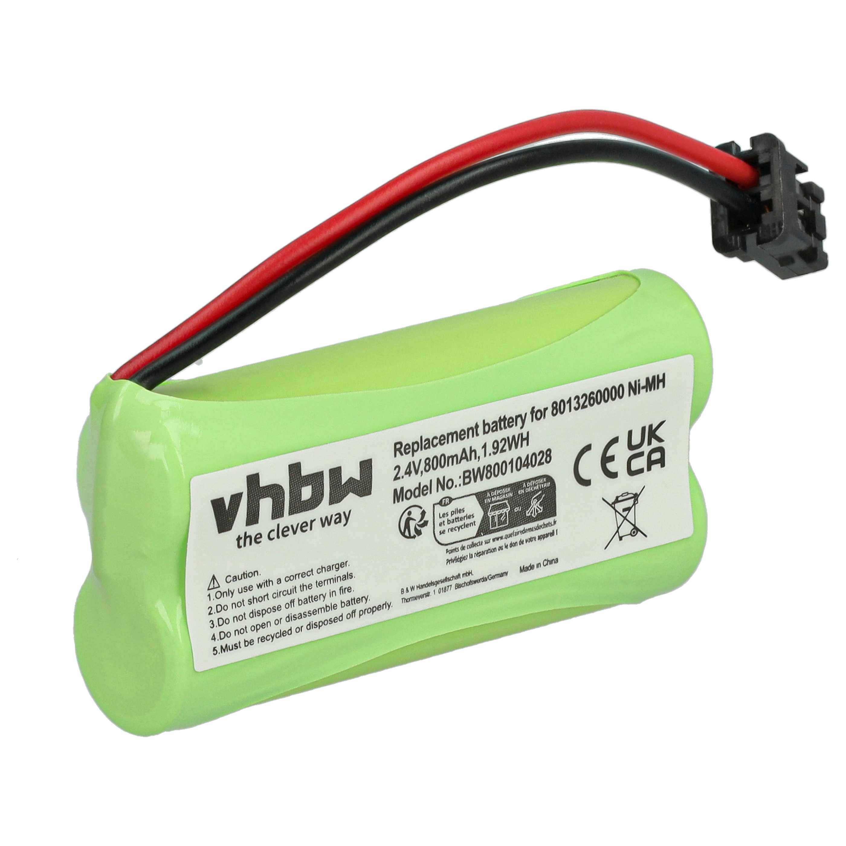 vhbw Akku kompatibel mit VTech LS6215-2 | LS62252, LS6225-2, LS62253, LS6225, LS6225-3, LS62254 schnurlos Festnetz