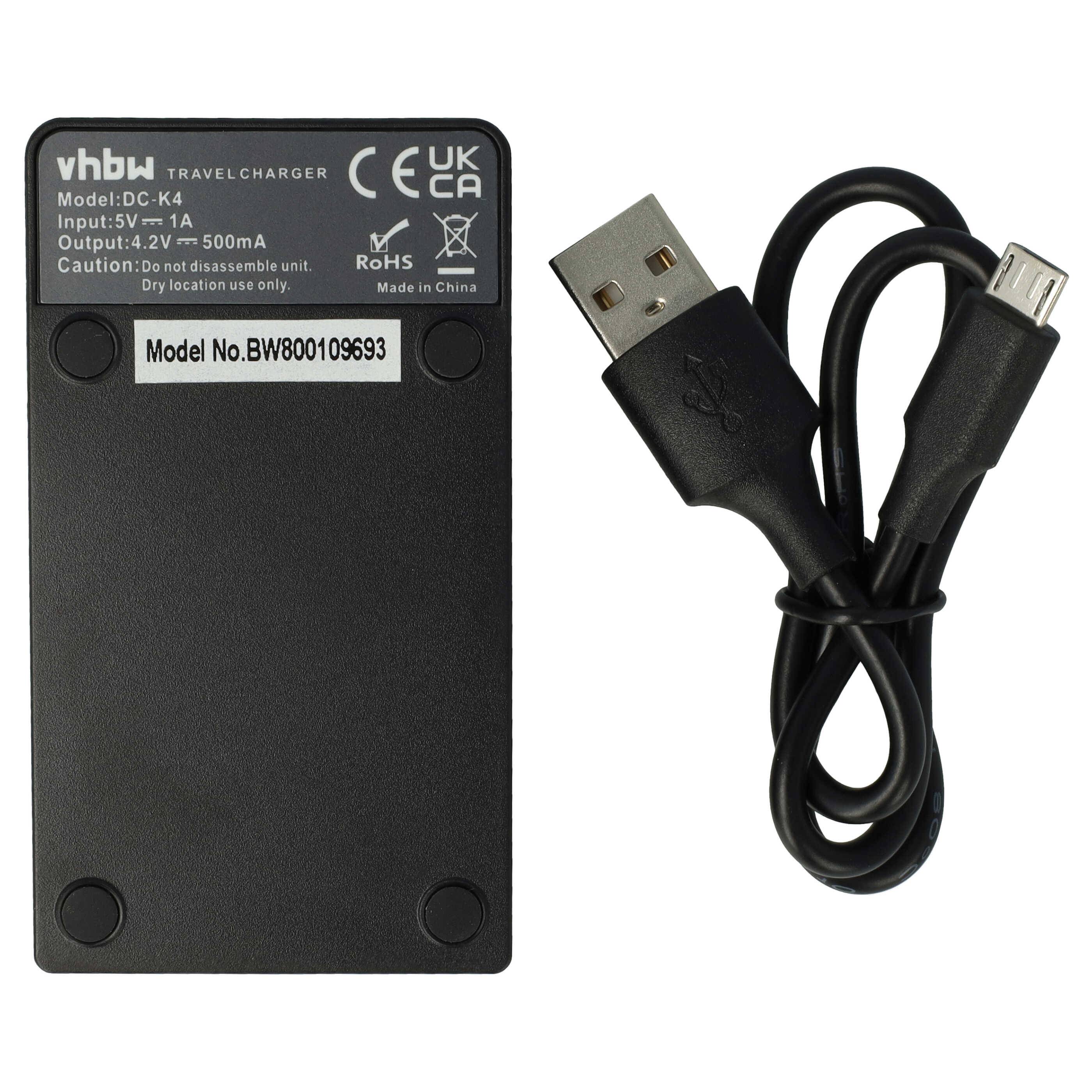 vhbw USB-C Ladegerät kompatibel mit Canon IXUS 285 HS | IXUS 285 HS A Kamera - Ladeschale + USB-C Kabel Ladeanzeige-1