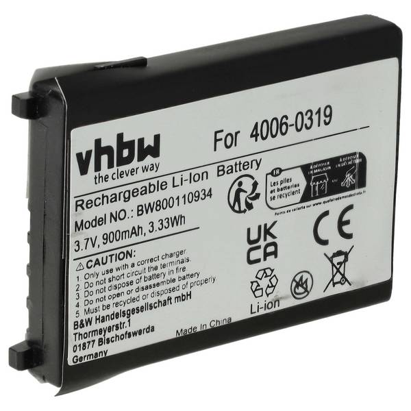 vhbw Akku kompatibel mit PSC Falcon PT40-100 | PT40, PT40 PDT Barcodescanner POS (900 mAh, 3,7 V, Li-Ion)