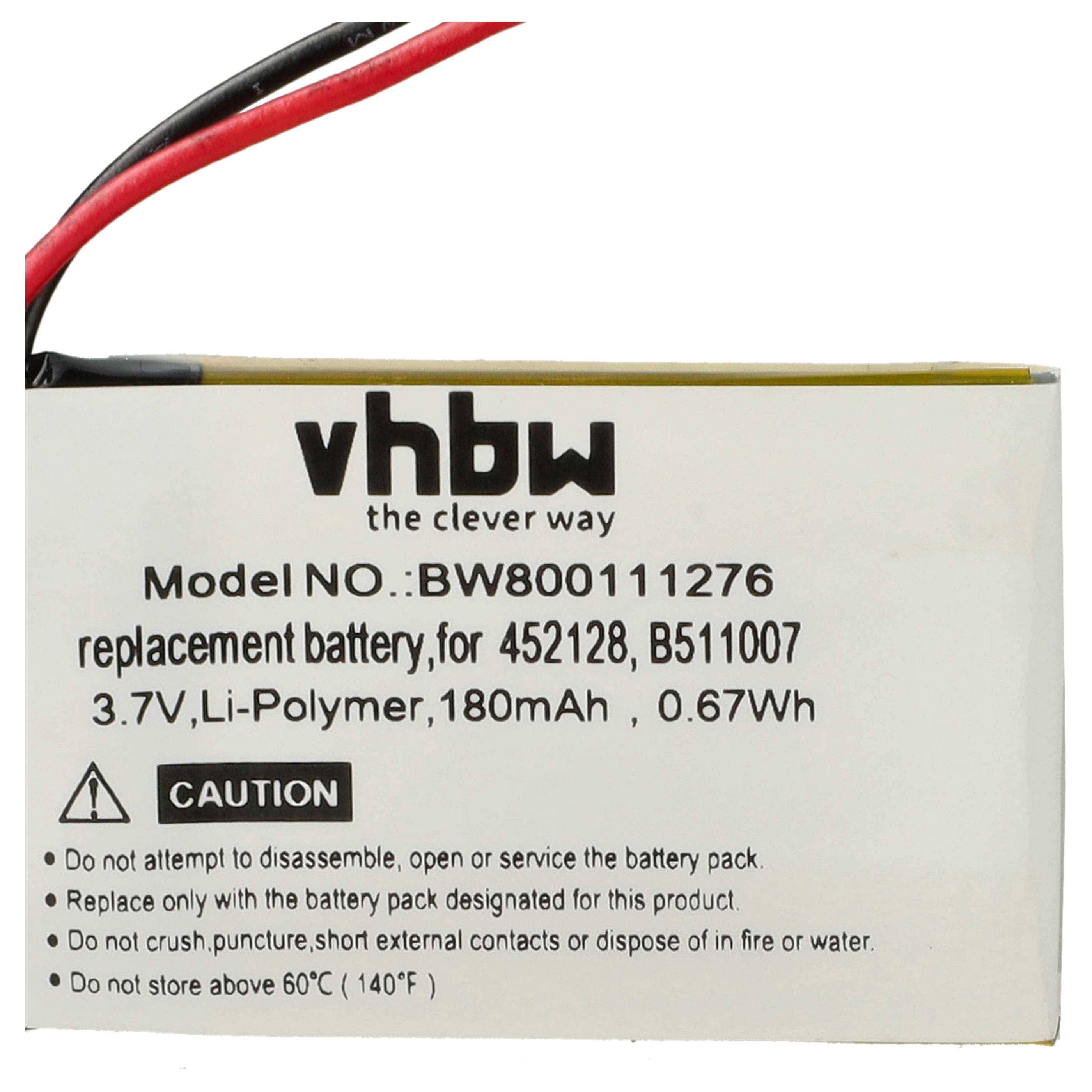 vhbw Akku kompatibel mit Plantronics CS60 | Wireless Headset Kopfhörer 180mAh (3,7V, Li-Polymer)-3