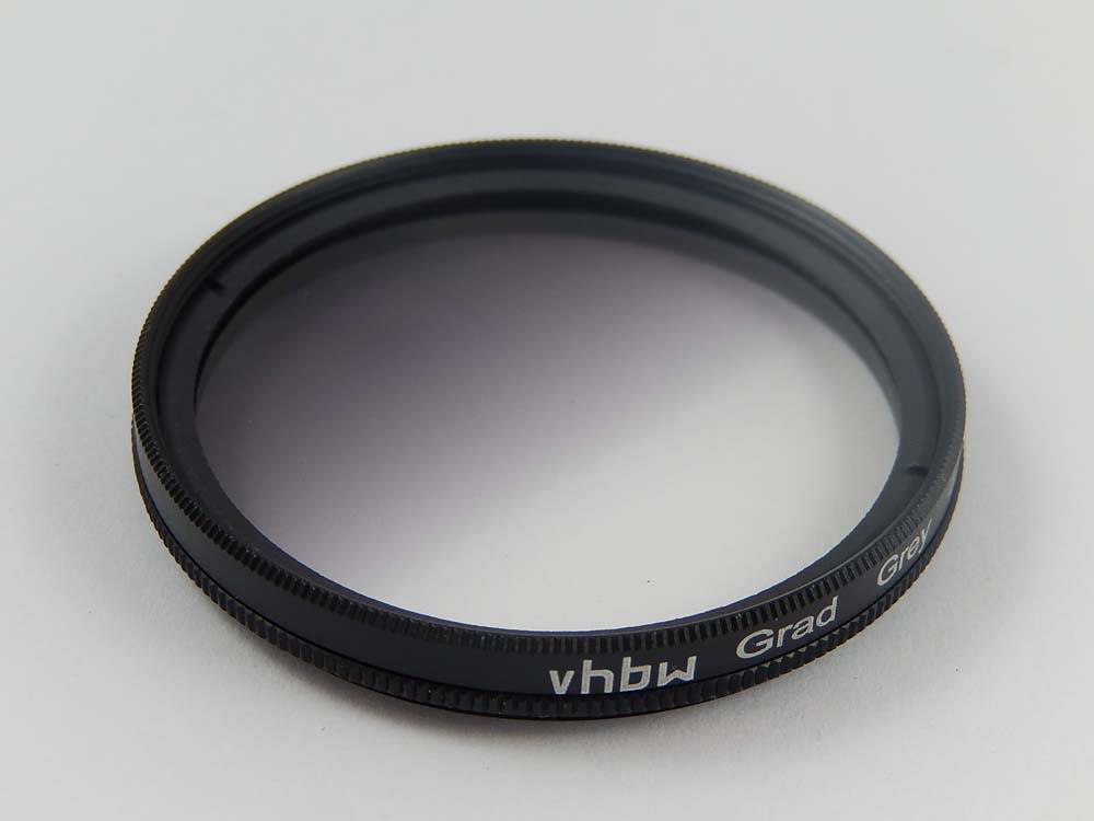 vhbw Farb-Verlaufsfilter kompatibel mit Kamera Objektiven | mit 77mm Filtergewinde, Gradationsfilter, Grau-0
