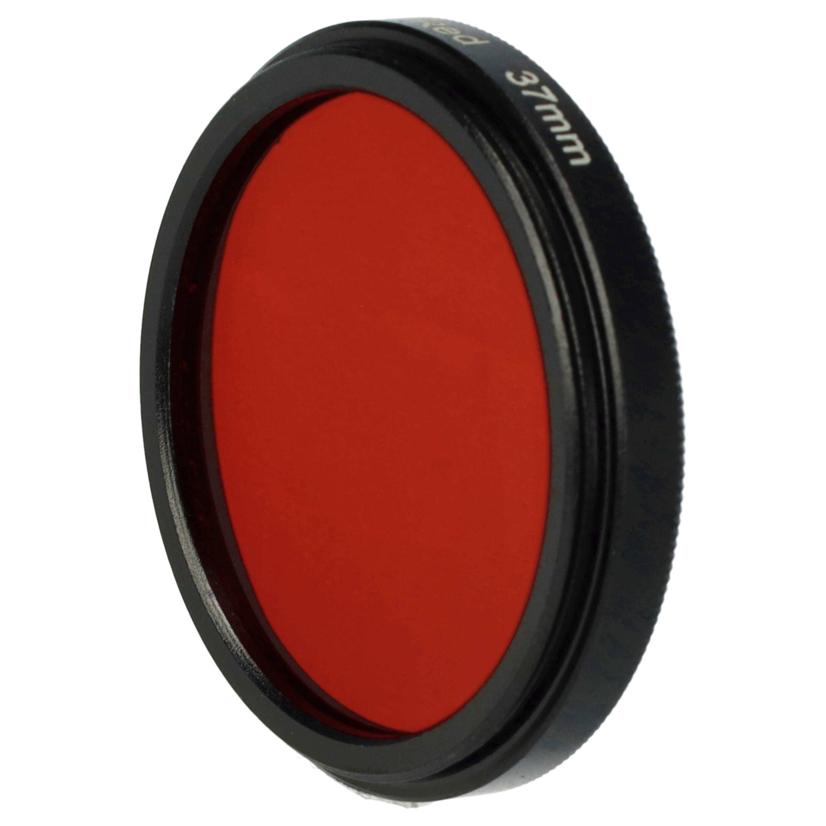 vhbw Universal Farbfilter rot für Kamera Objektive mit 37mm Filtergewinde | Rotfilter-1