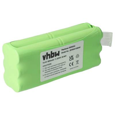 vhbw Akku kompatibel mit Ecovacs Dibea K6L | ZN101 Midea Staubsauger Home Cleaner Heimroboter (800mAh, 14,4V, NiMH) --0