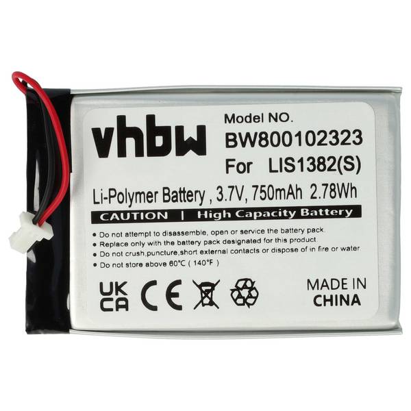 vhbw Akku kompatibel mit Sony Portable Reader PRS-505/LC | PRS-505, PRS-500U2, PRS-500 eBook Reader (750 mAh, 3,7 V
