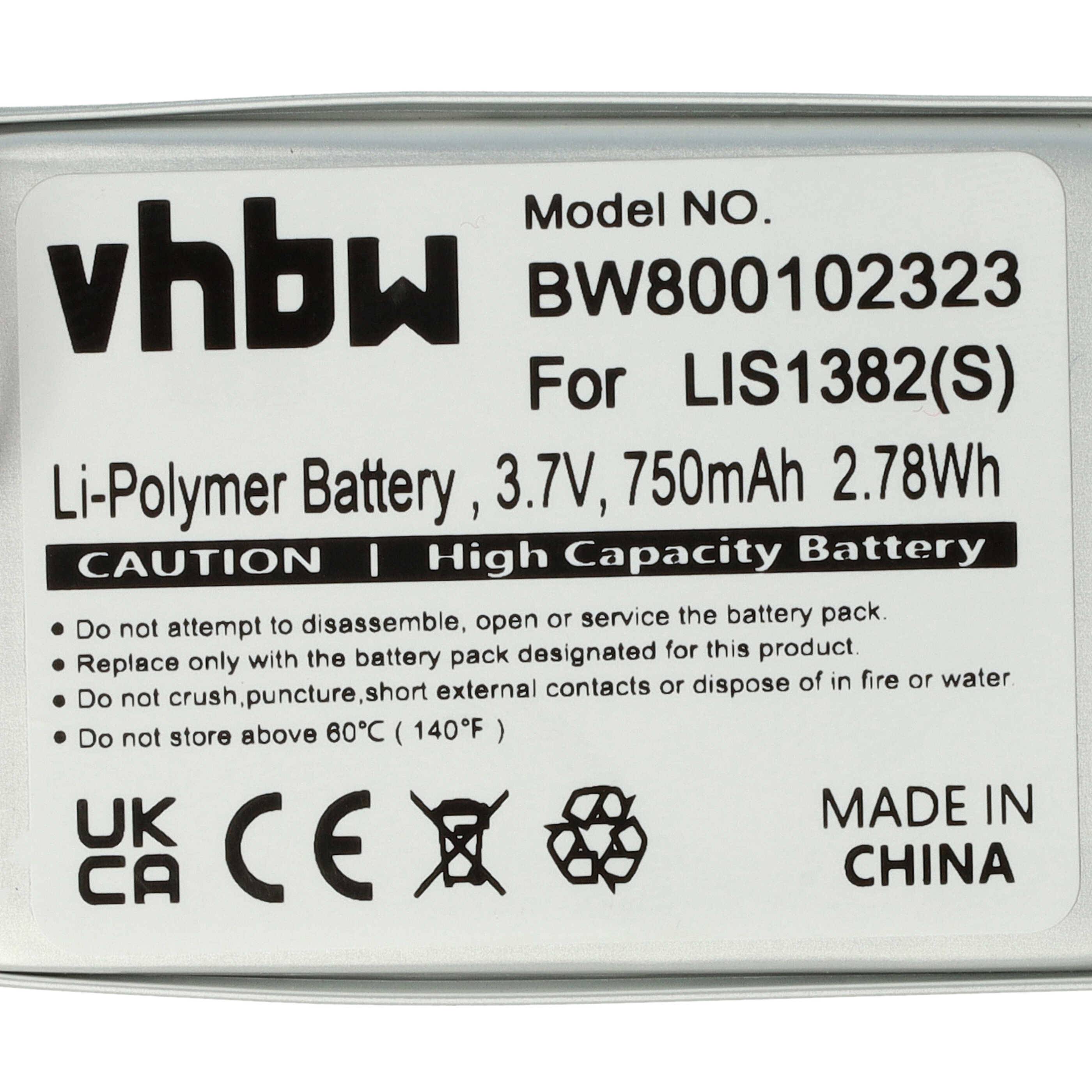 vhbw Akku kompatibel mit Sony Portable Reader PRS-505/LC | PRS-505, PRS-500U2, PRS-500 eBook Reader (750 mAh, 3,7 V-3