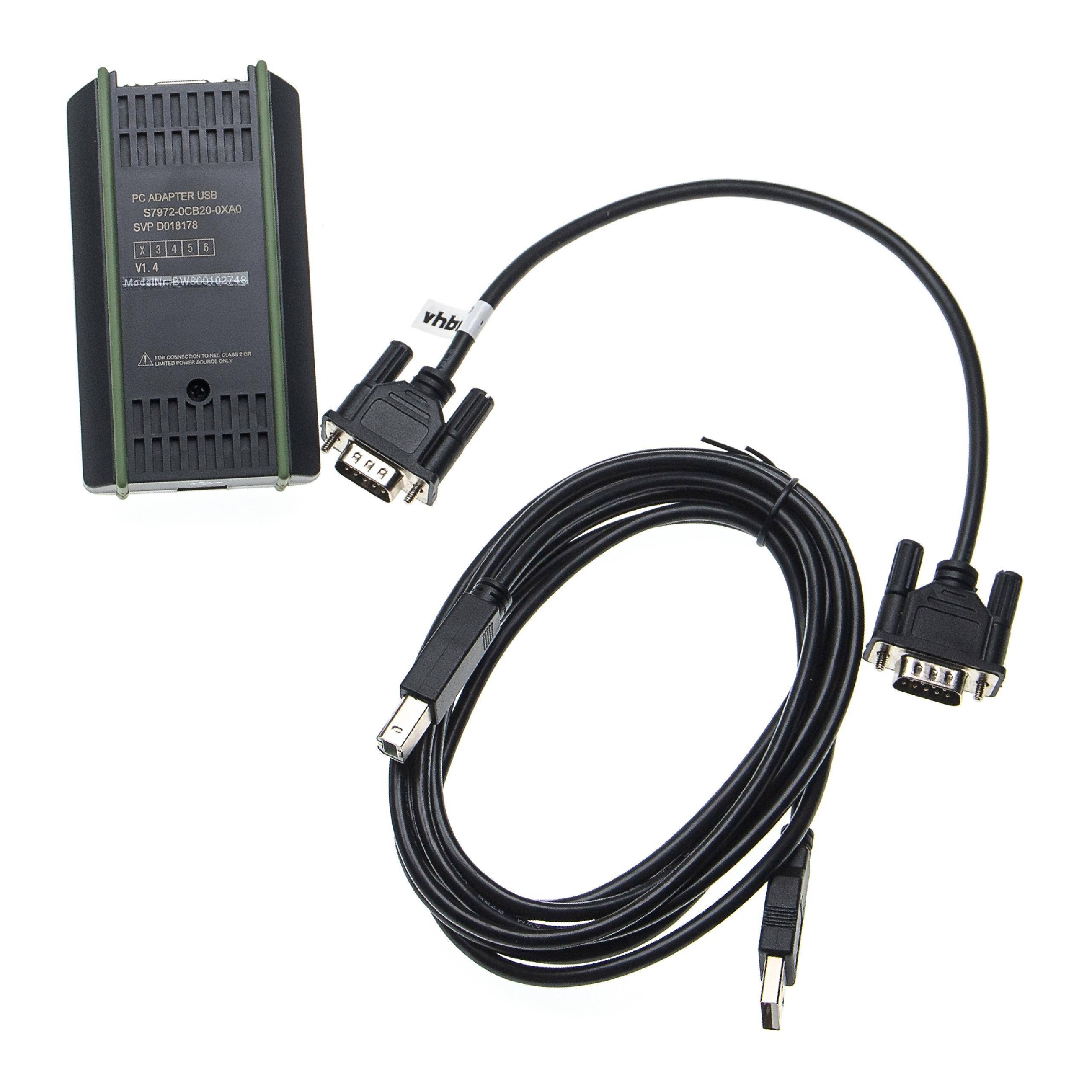 vhbw USB Programmierkabel PLC, MPI kompatibel mit Siemens Simatic S7-400 PLC, S7-300 PLC Funkgerät - Seriell Adapter-1