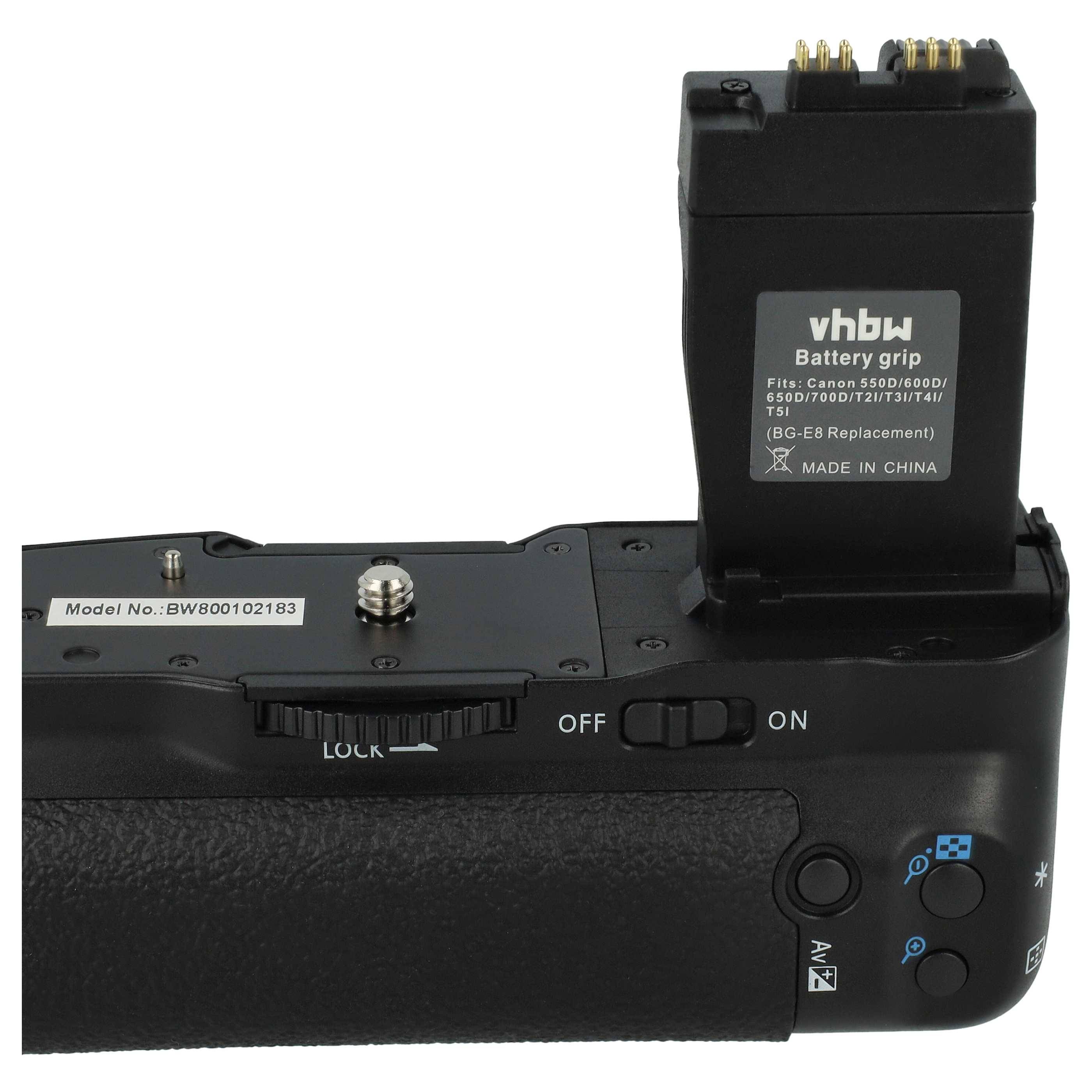vhbw Batteriegriff Ersatz für Canon BG-E8 für Kamera Spiegelreflexkamera DSLR, Kunststoff / Metall-2