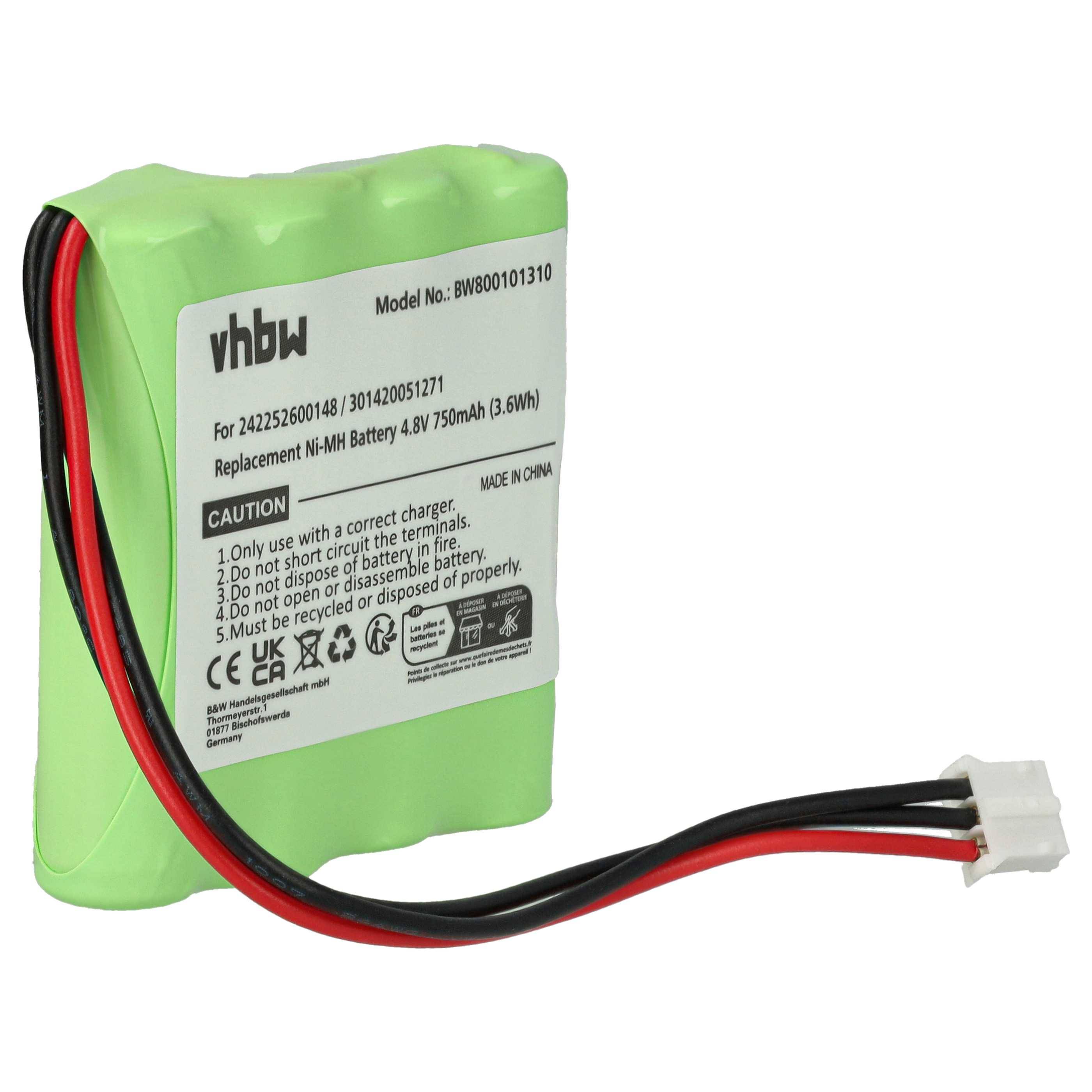 vhbw Akku Ersatz für Philips 310420051271 | 2422 526 00148, 8100 911 02101 für Fernbedienung Remote Control (750 mAh, 4-0