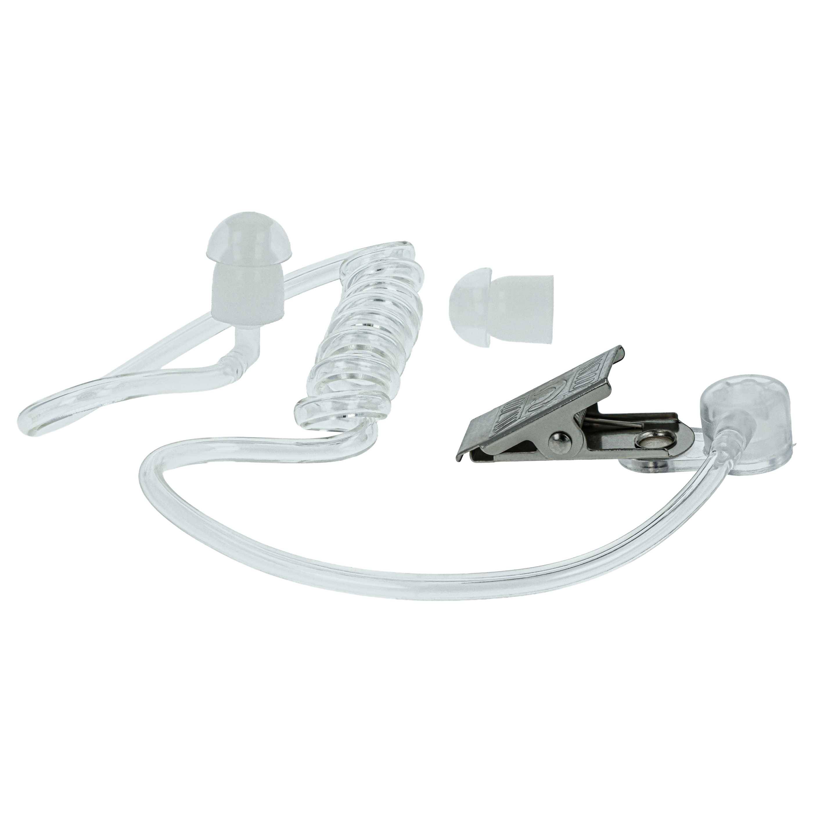 vhbw 10x Security Schallschlauch Ohrhörer kompatibel mit Motorola PMLN6530 | NNTN8295 Headset, Funkgerät - Mit Clip-1