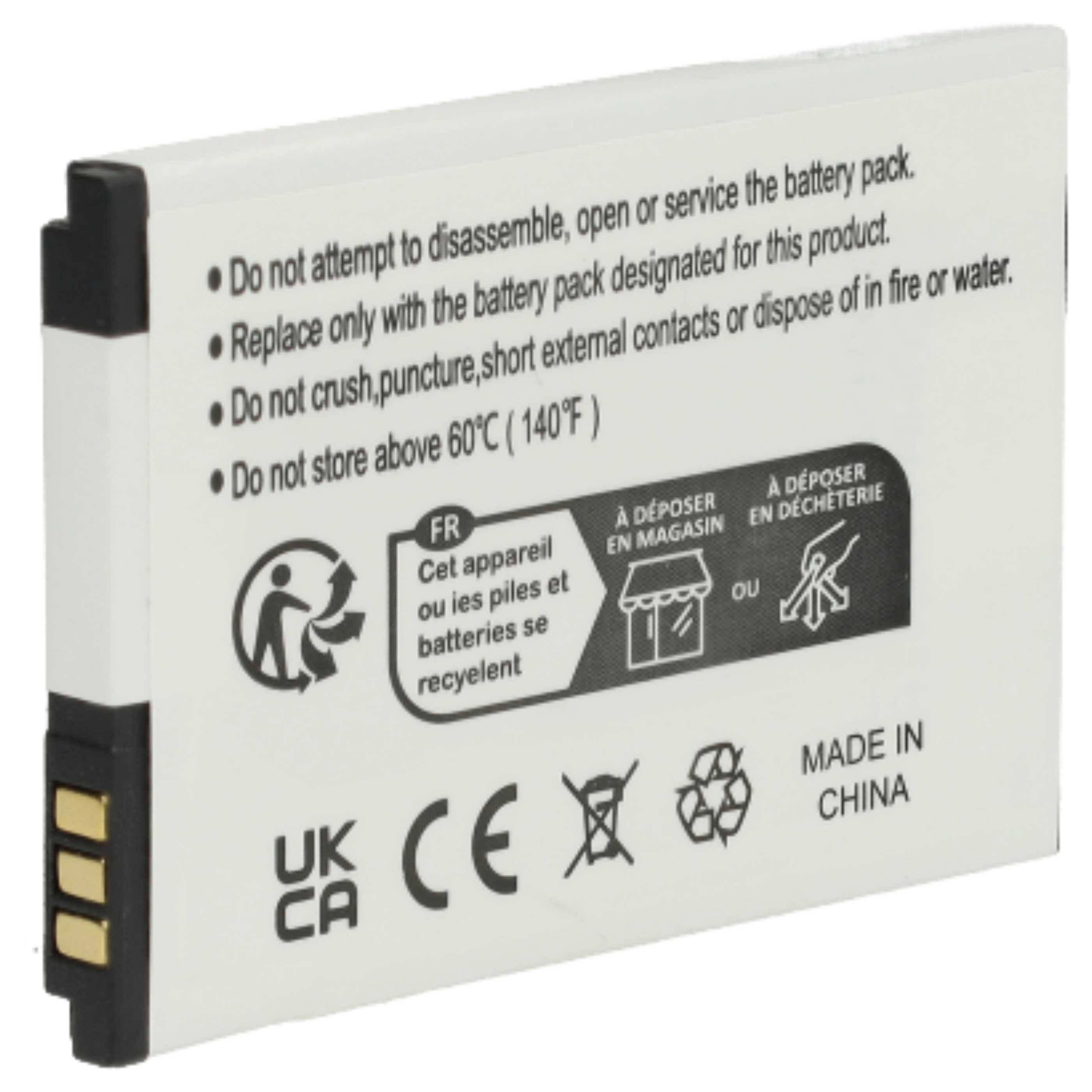 vhbw 3x Akku kompatibel mit Unify OpenStage SL6 | SL400, SL450 schnurlos Festnetz Telefon (950 mAh, 3,7 V, Li-Ion)-1