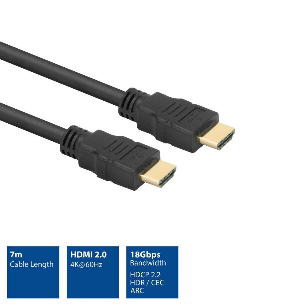 ACT AK3905 Hochgeschwindigkeits-Ethernet-Kabel HDMI-A Stecker/Stecker - 7 Meter-1