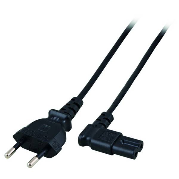 ACT AK5019 230V-Netzkabel Eurostecker/C7-Buchse (gewinkelt links/rechts) - 2 Meter