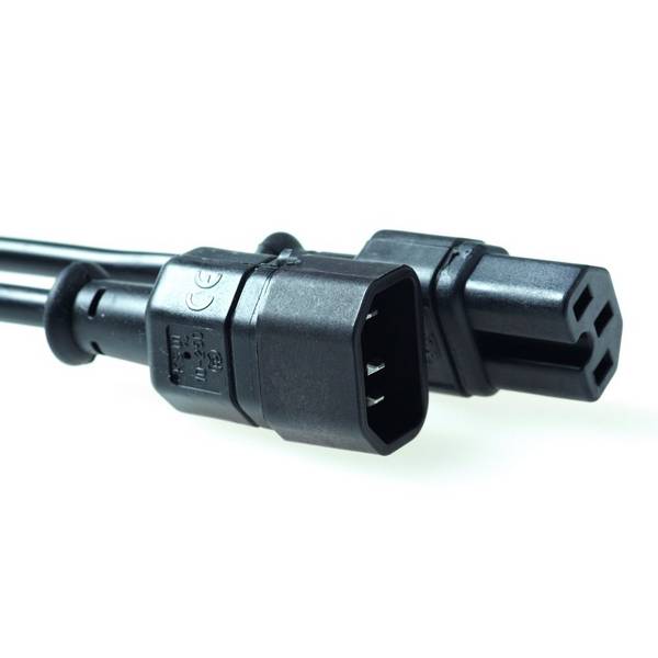 ACT AK5003 230V Stromkabel C14/C15 Schwarz - 2 Meter