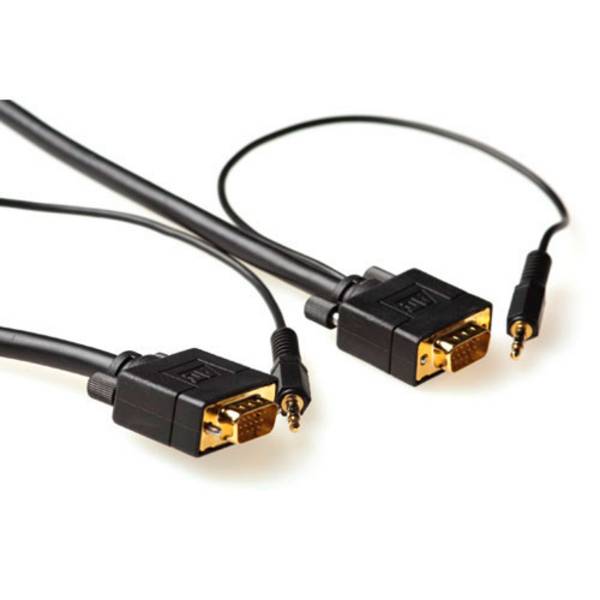ACT AK4993 Ultra High Performance VGA + Audio Anschlusskabel Stecker/Stecker - 7 Meter