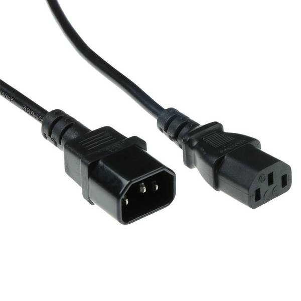 ACT AK5032 230V Anschlusskabel C13/C14 Schwarz - 5 Meter