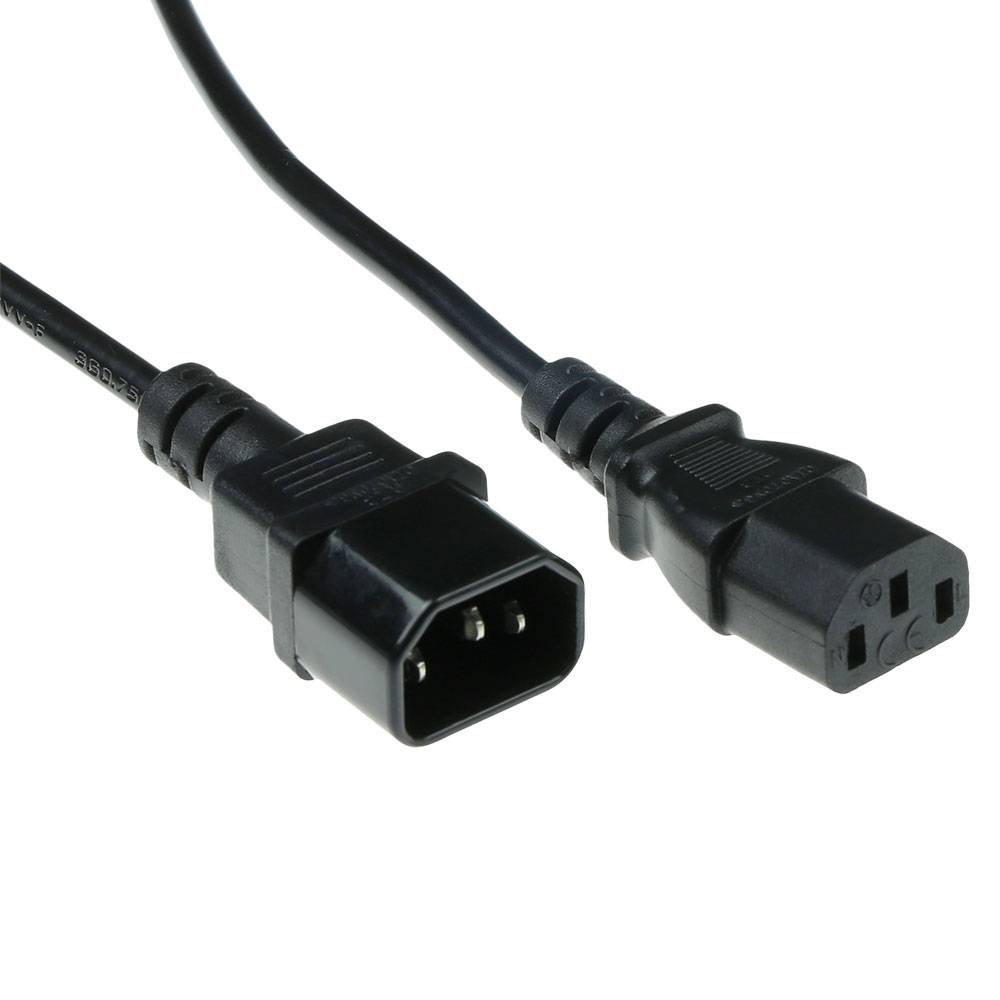 ACT AK5032 230V Anschlusskabel C13/C14 Schwarz - 5 Meter-0