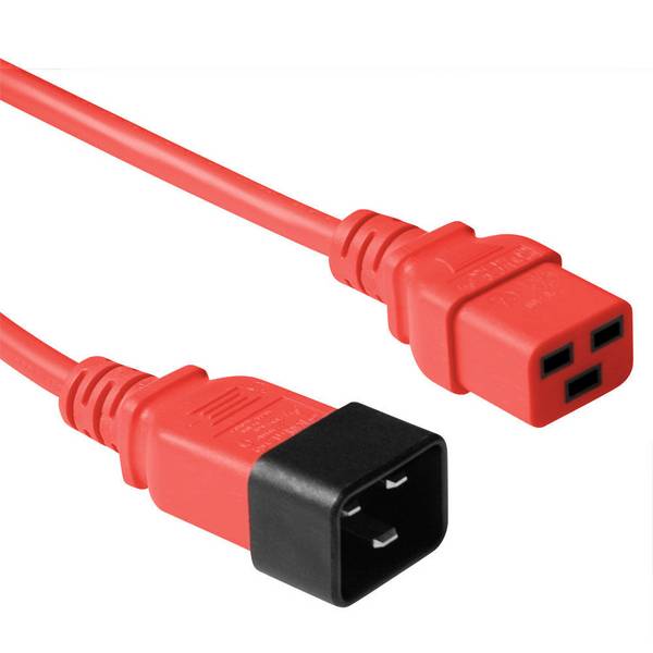 ACT AK5091 230V Stromkabel C19/C20 Rot - 3 Meter