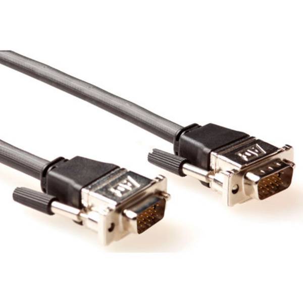 ACT AK9069 Hochleistungs-VGA-Anschlusskabel Stecker-Stecker Metallkappen - 10 Meter
