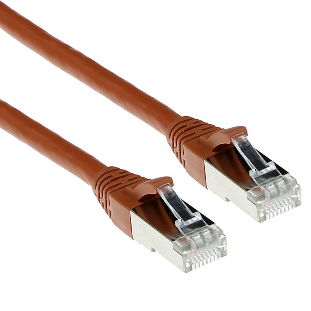 ACT FB2200 LSZH SFTP CAT6A Patch Cord Snagless Braun - 50 cm-0
