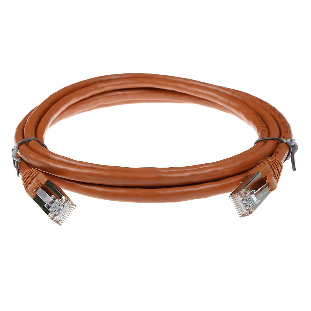 ACT FB2200 LSZH SFTP CAT6A Patch Cord Snagless Braun - 50 cm-1