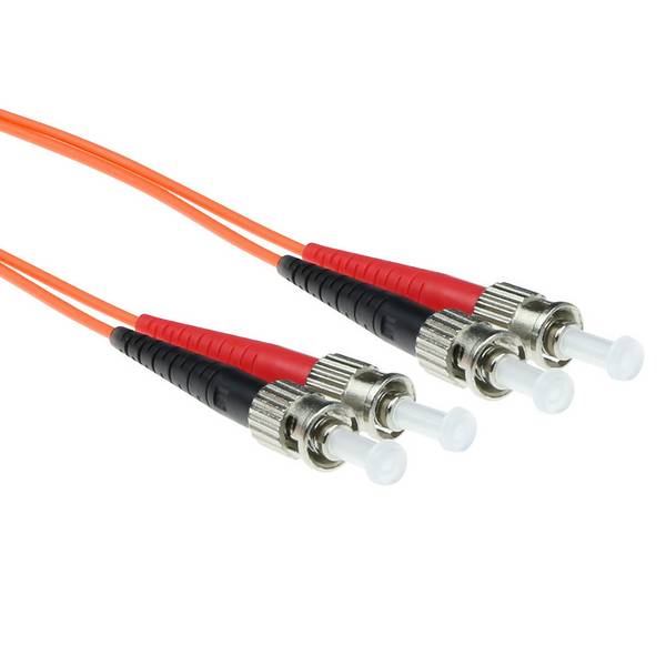 ACT RL1003 Glasfaser-Patchkabel Duplex LSZH - ST/ST 62,5/125 Multimode 62,5/125µm OM1 - 3 Meter