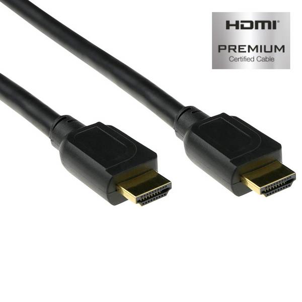 ACT AK3945 4K HDMI High Speed Ethernet Premium Certified Kabel - HDMI-A Stecker/HDMI-A Stecker - 3 Meter