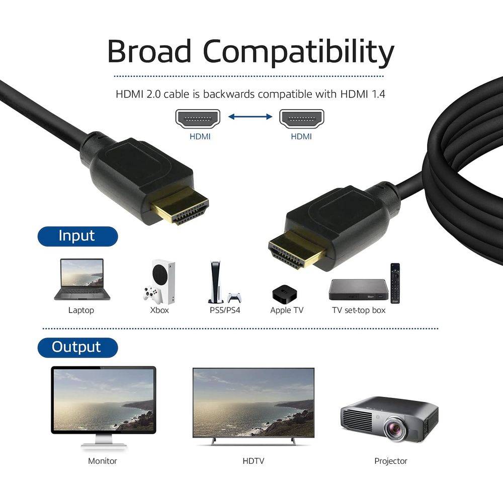 ACT AK3945 4K HDMI High Speed Ethernet Premium Certified Kabel - HDMI-A Stecker/HDMI-A Stecker - 3 Meter-3
