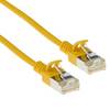 ACT DC7801 LSZH U/FTP CAT6A Datacenter Slimline Patch Cord Snagless | RJ45-Stecker | Gelb | 1 Meter