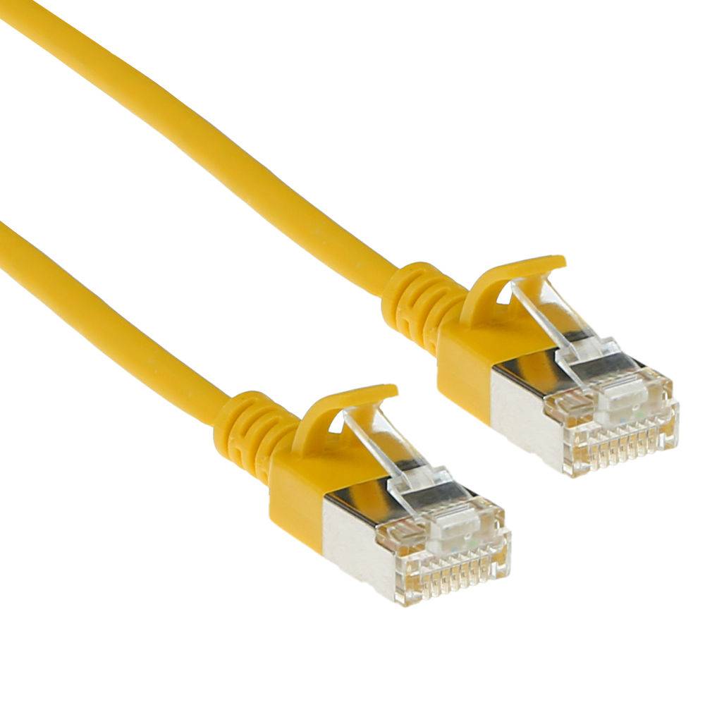ACT DC7851 LSZH U/FTP CAT6A Datacenter Slimline Patch Cord Snagless | RJ45-Stecker | Gelb | 1,5 Meter-0