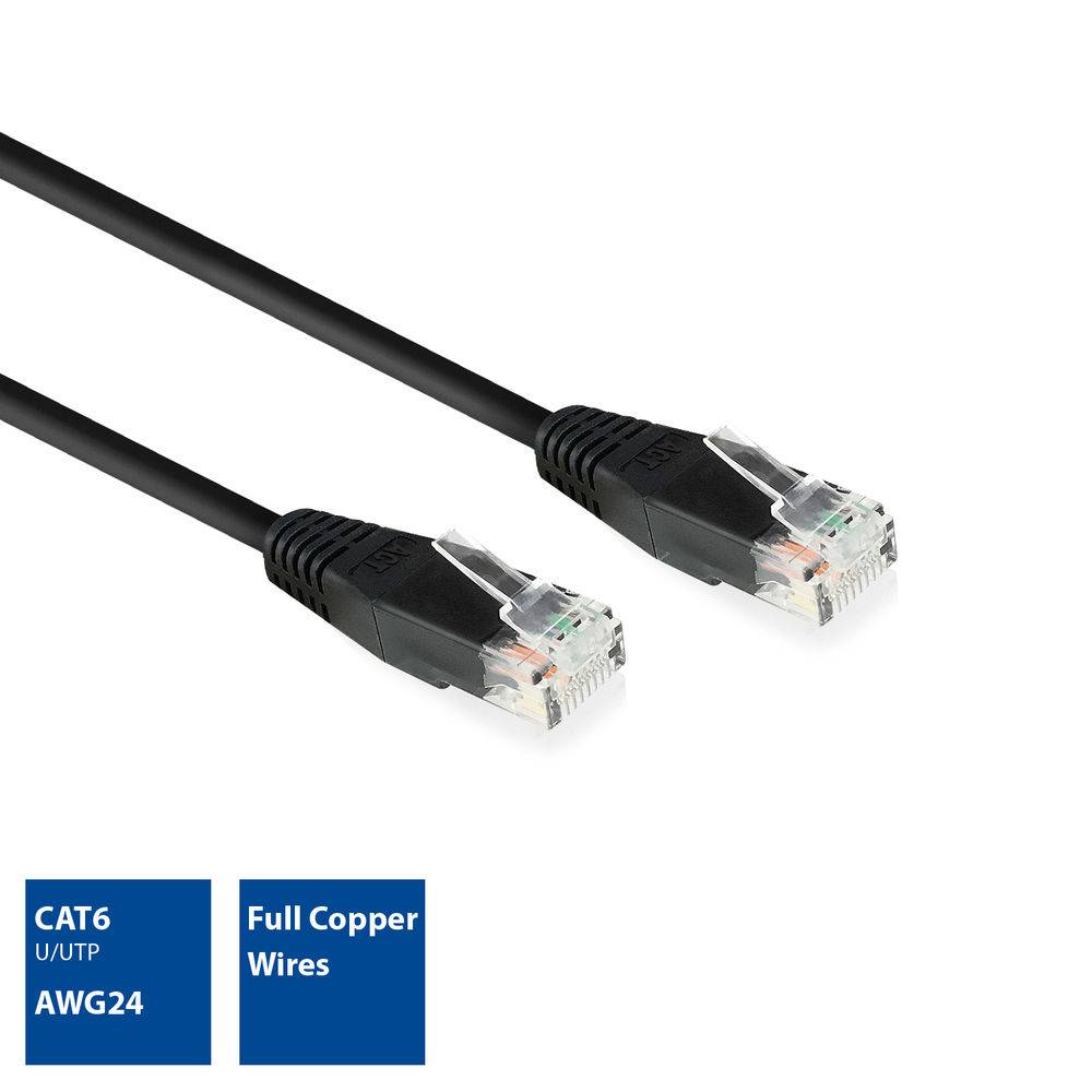 ACT AC4000 Schwarz U/UTP CAT6 Netzwerkkabel - 90 cm-1