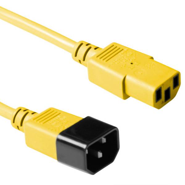 ACT AK5432 Netzkabel C13/C14 gelb - 5 Meter