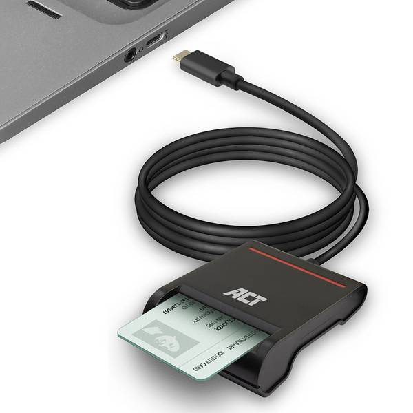 ACT AC6020 USB-C Smartcard eID Kartenleser - Extern - Schwarz