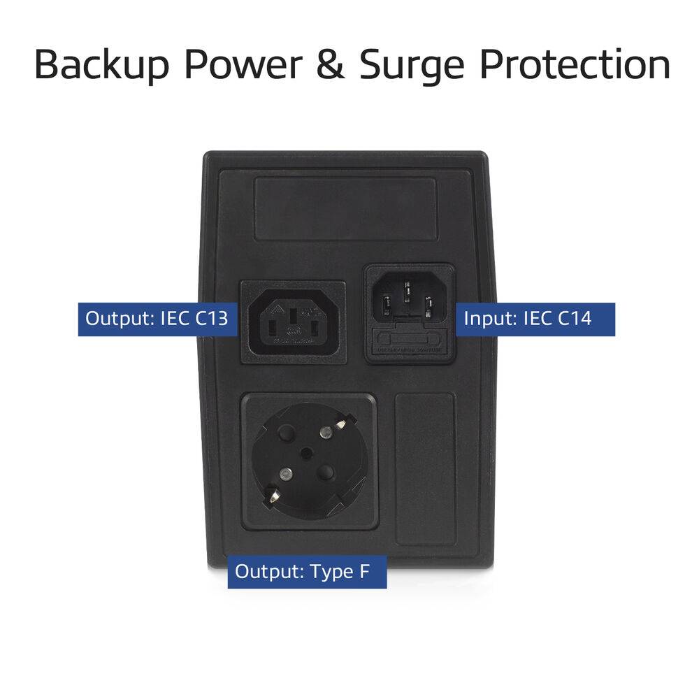 ACT AC2305 UPS Notstromversorgung - 600VA - 1x CEE7/3 - 1x C13 Anschluss - 360W - AVR-4