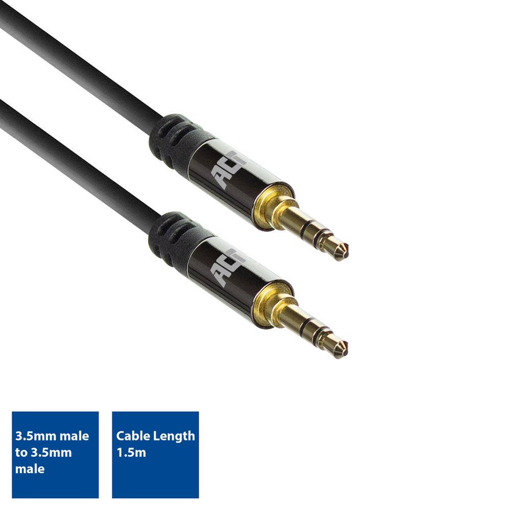 ACT AC3610 Hochwertiges Stereo-Audiokabel - 3,5 mm Klinkenstecker/Stecker - 1,5 Meter-1
